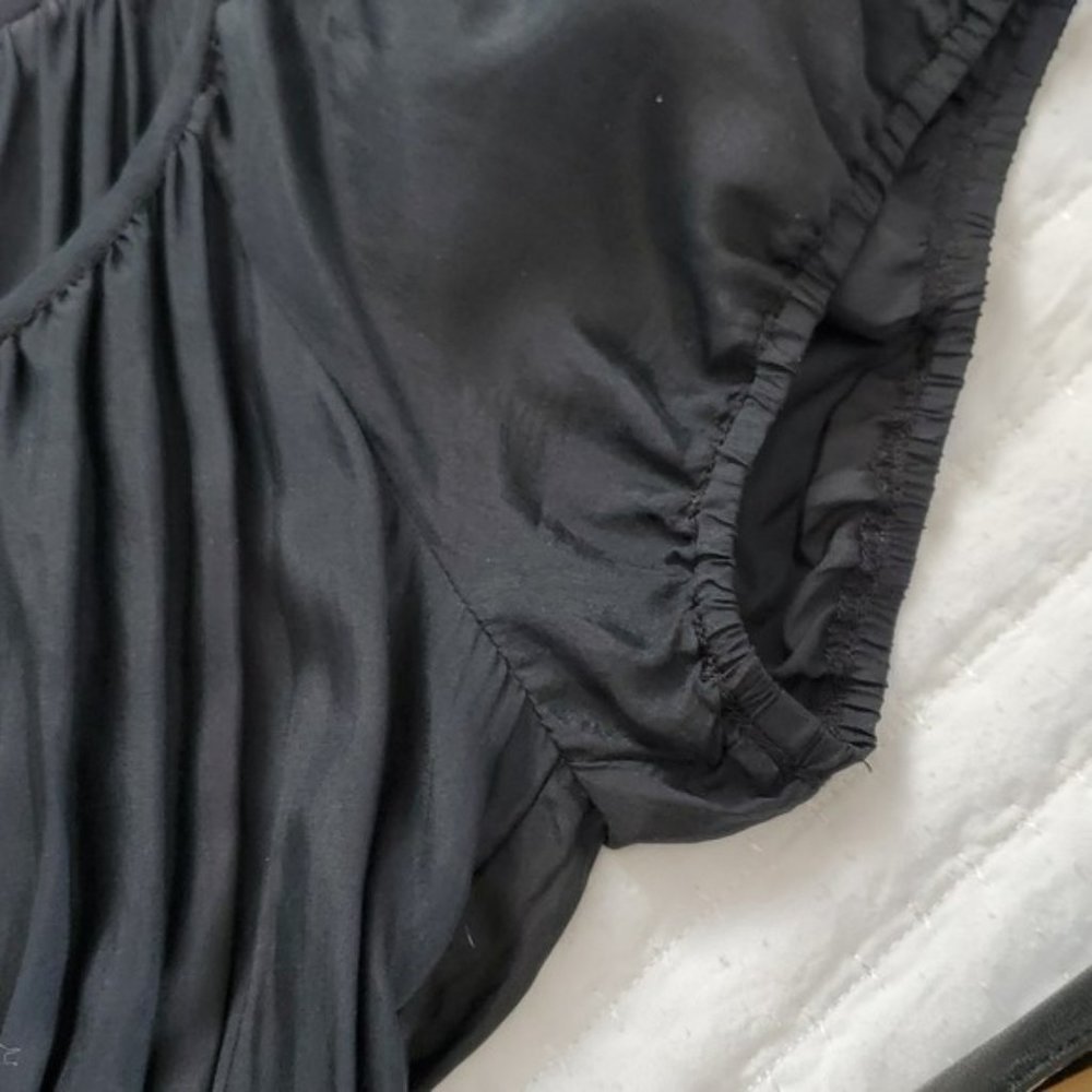 Classic Little Black Cocktail Dress Medium Cummerbund Waistband Formal Party - Picture 10 of 15